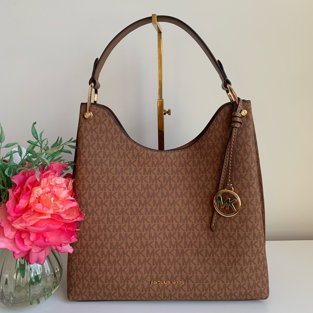 Michael Kors Joan Large Sloachy Shoulder Bag Luggage Brown